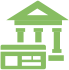 an icon of a building with pillars, which typically represents Bank