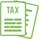 The image depicts tax documents, likely representing taxation, financial records, or compliance